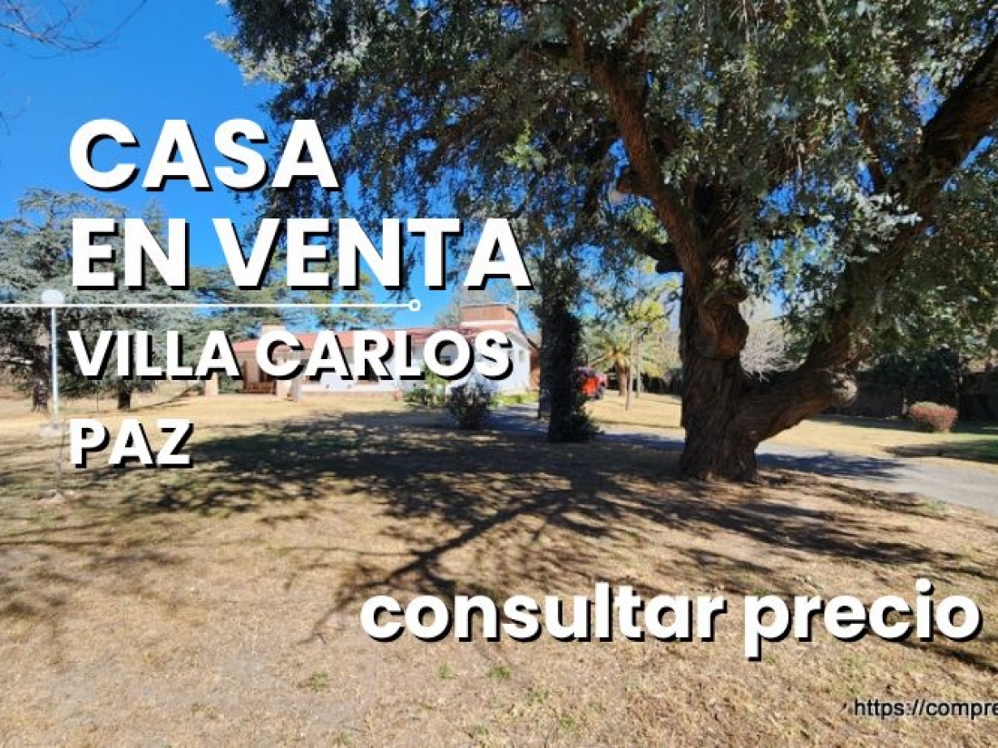 VILLA CARLOS PAZ CENTRO CASA EN VENTA GRAN LOTE COSTA DE LAGO